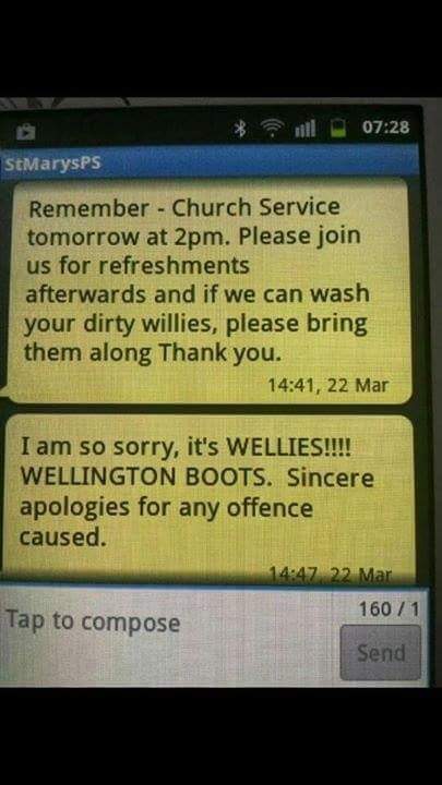 rubyrache's tweet image. This made me laff! 😀😄 #wrongword #wellies