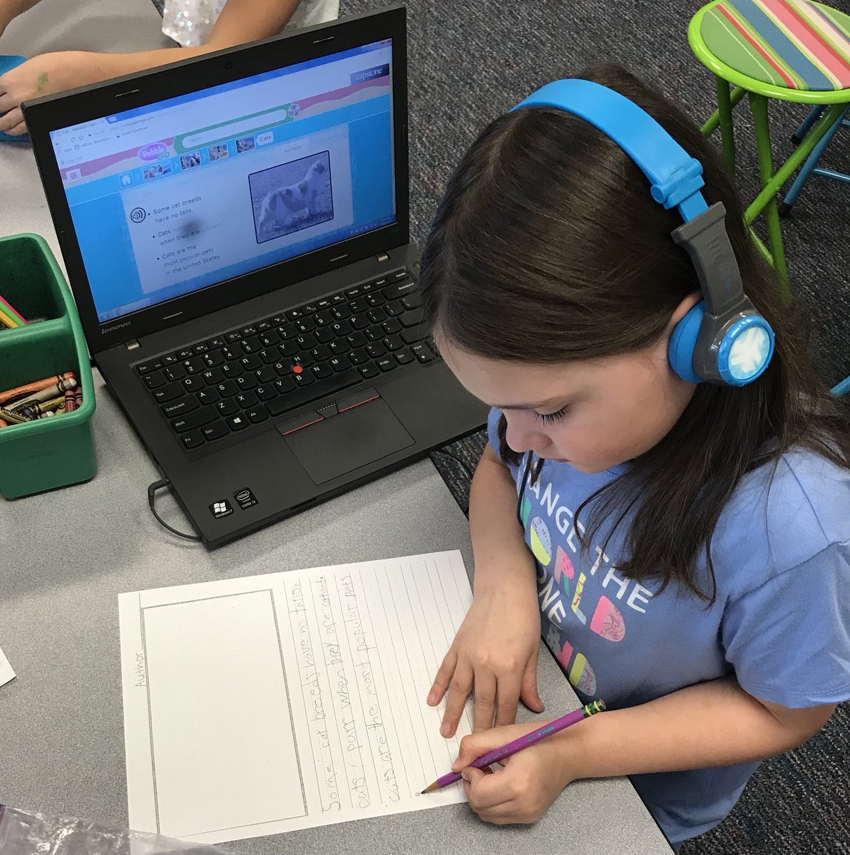 KristinsKiddos's tweet photo. At the end of the week, the kids have self-directed, creative time...”Genius Hour”.  They investigate science materials, explore math manipulatives, write/illustrate narrative stories, research topics of interest/write about them, etc.  It’s amazing to watch them! @ScottsRidgeES https://t.co/i6in3Kdw0p