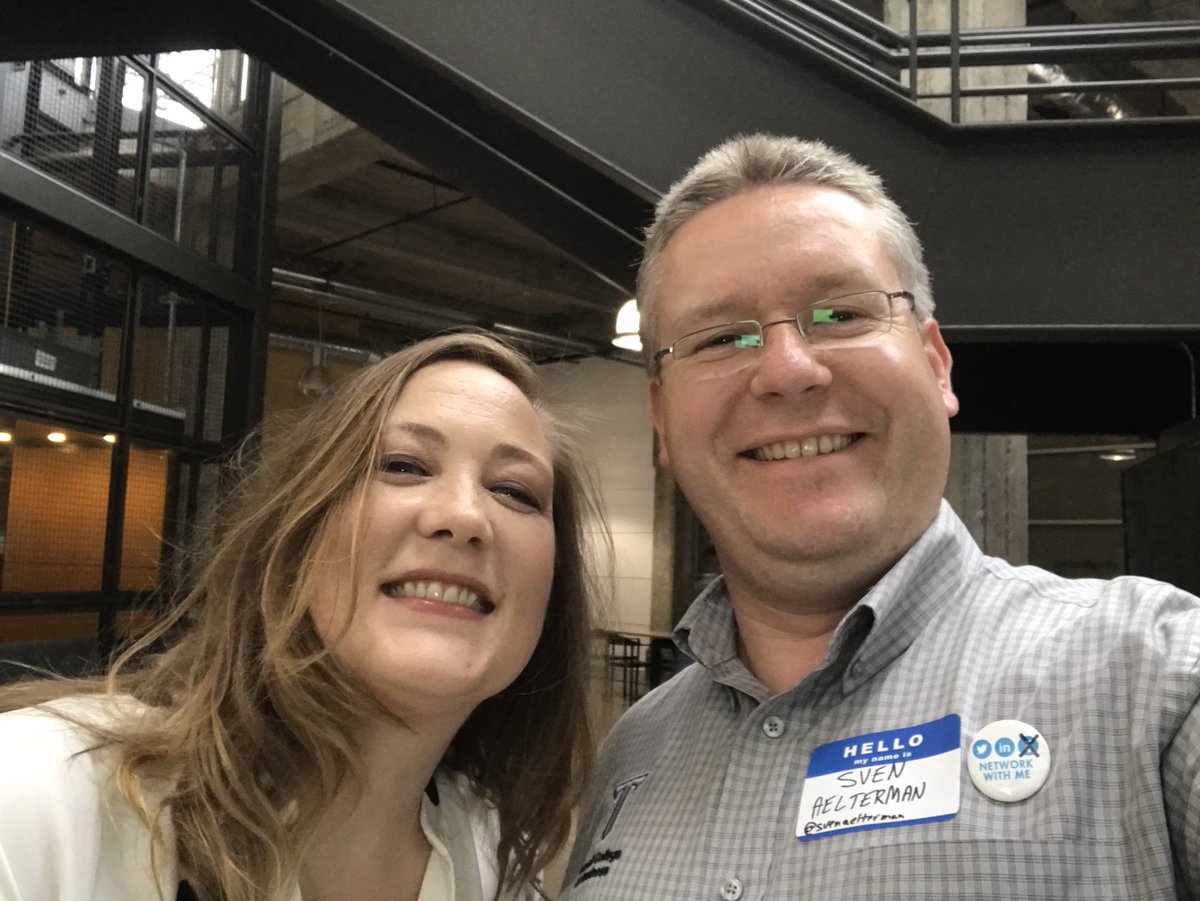 svenaelterman's tweet photo. Glad to meet up with @ThinkRobinHunt again at @innovationdepot for #InternEvent2018 #SorrellGeeks from @SorrellCollege are excited for the third and final stop of the day https://t.co/EXJgr36jOD