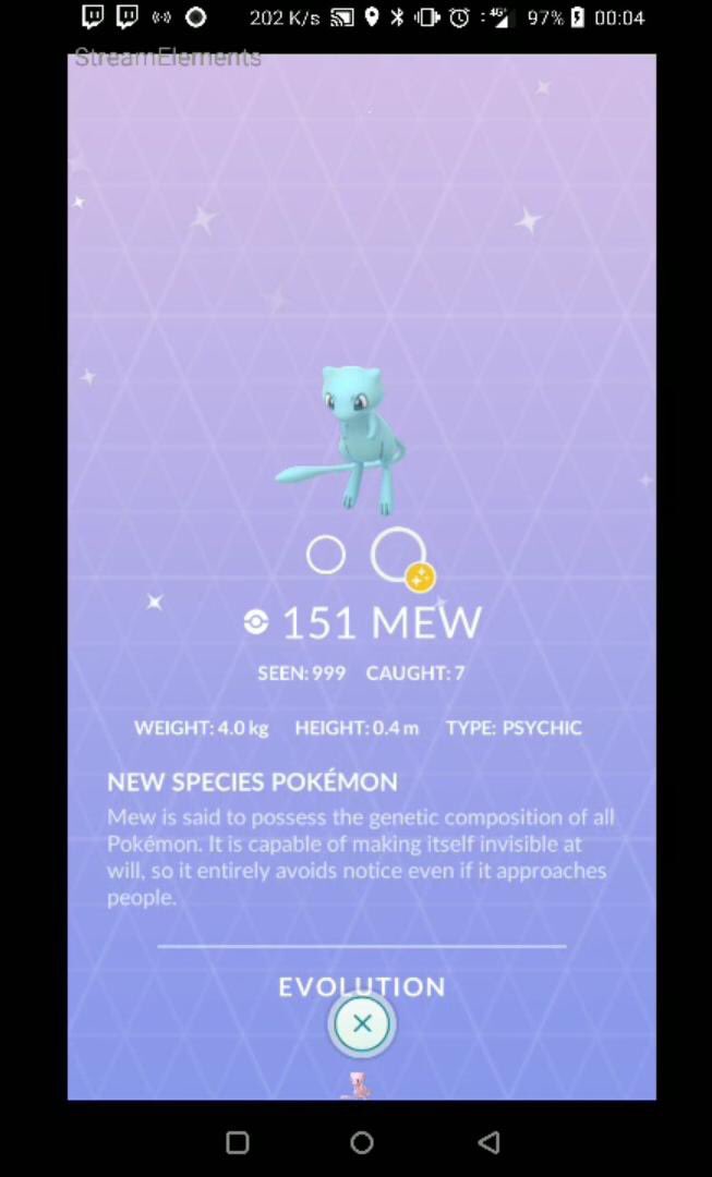 Hundo Mew from the A Mythical Discovery special quest : r/pokemongo