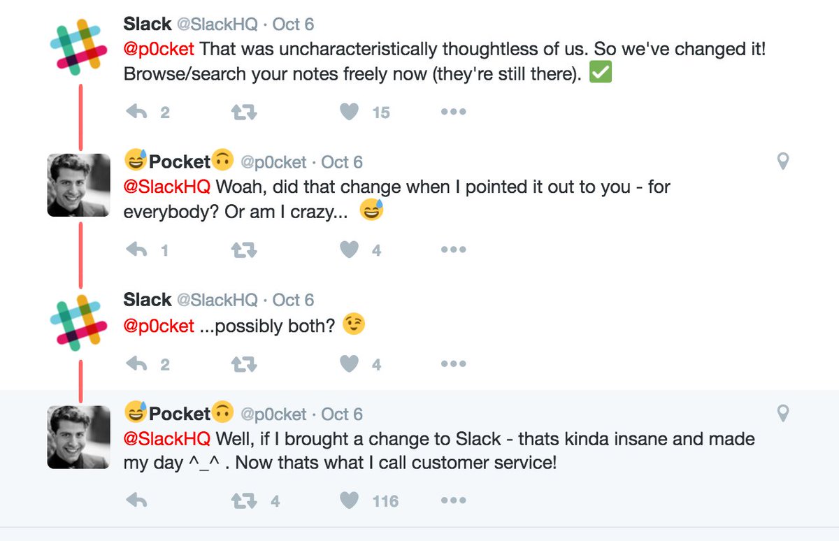 kokasexton's tweet photo. This is how @SlackHQ uses social media and the platform to communicate #Beeftweets and make our members life better. https://t.co/6Ps6CpVXtO https://t.co/sVfEukVaQO