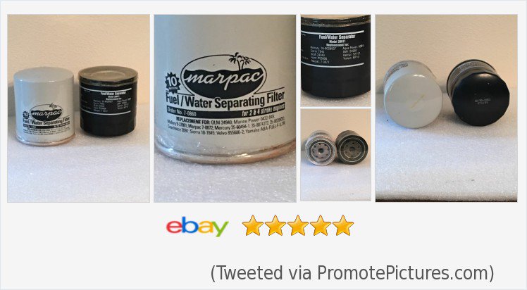 david_disckind's tweet photo. MARPAC ORDER NO. 7-0860 AND SEACHOICE MODEL 20911 FUEL/WATER SEPARATORS | eBay #marpac #seachoice
https://t.co/uQDRPMxnmg
(Tweeted via https://t.co/i5I78aRDXJ) https://t.co/TxIp28bKGt