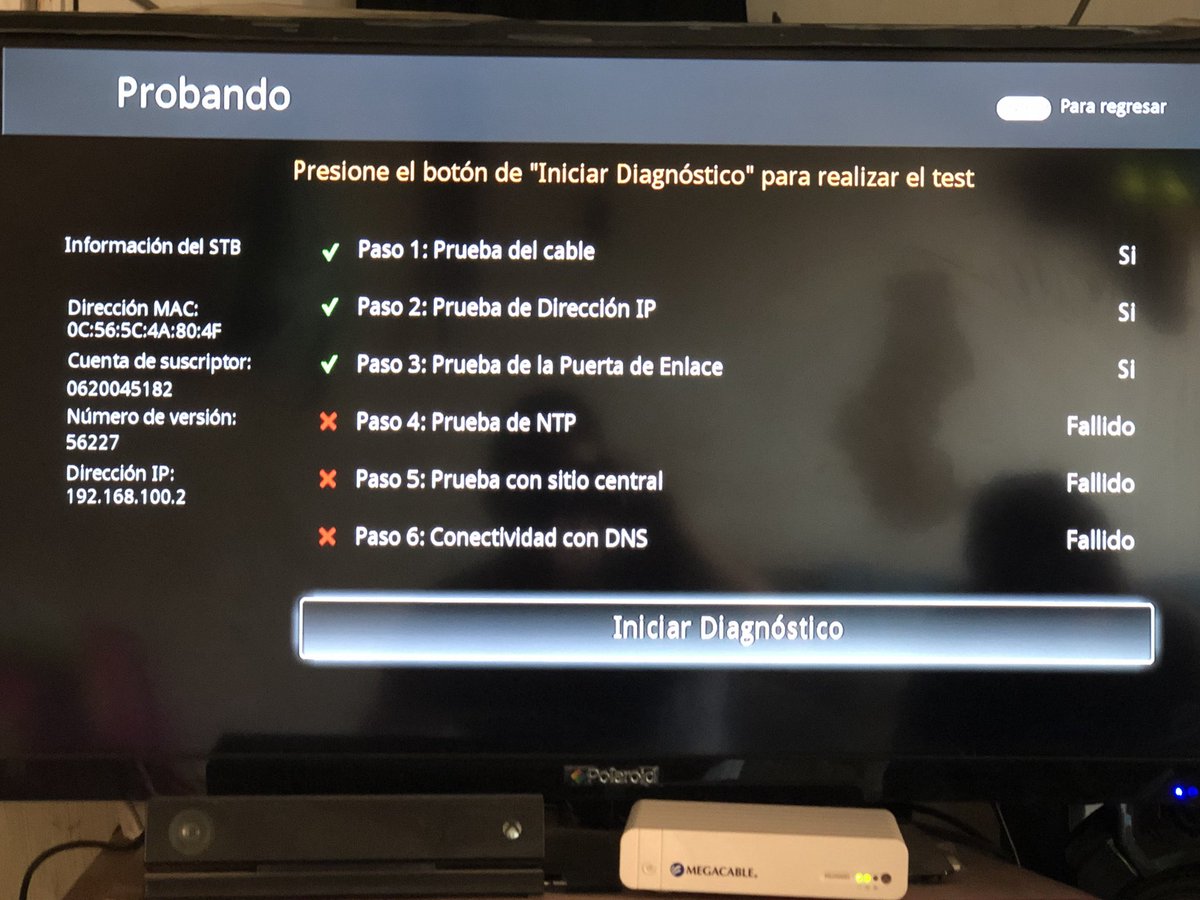 2 días sin televisión e internet, que asco de servicio <a href="/Megacable/">Megacable</a> y lo peor que no hacen el esfuerzo por arreglar el problema, <a href="/Telmex/">Teléfonos de México</a> ahí te voy.