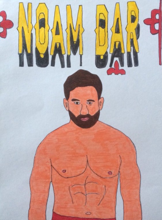 NoamDarFans's tweet photo. I finally finished drawing the #ScottishSupernova @NoamDar . It’s not the best but I hope you love it 😍😍 #IMND #NoamDar #NoPinkyNoParty #Cruiserweight #DarWars #RAW #205Live #FanArt https://t.co/2MkBz0jwcp