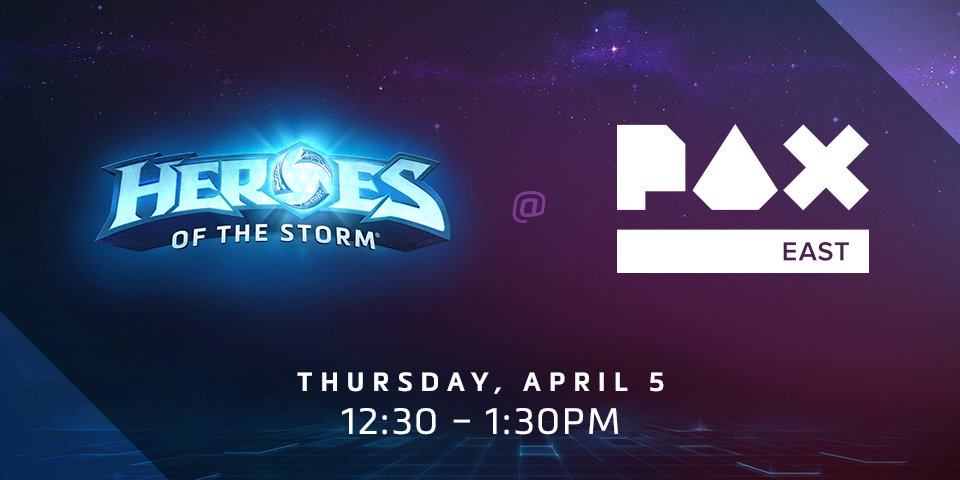 BlizzHeroes's tweet photo. The Heroes of the Storm team is bringing some exciting things to show fans at #PAXEast!

Read: https://t.co/TS0ZJ9aTND https://t.co/8tKXuHzCMk
