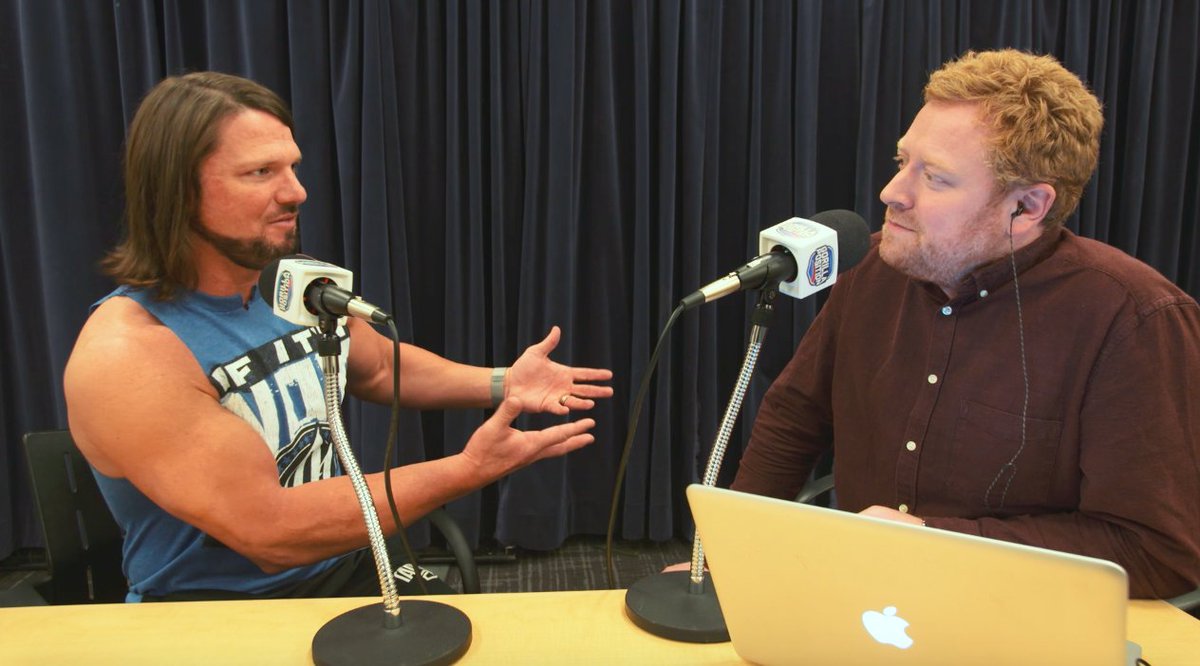 Real_LukeWolfe's tweet photo. Starting the interview tour after winning the EWC World Heavyweight Championship @StrangleMania #BustedOpenLive this morning Atlanta Affiliate KWY94 https://t.co/b3cKe3FRV8