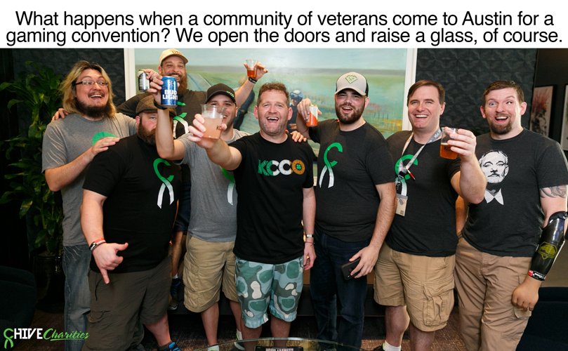 ChiveCharities's tweet photo. Thanks for stopping by, @StackUpDotOrg, and welcome to our little piece of heaven. Read the rest of this story right here: https://t.co/sZc1hzs9sA. #veterans #gaming #sxsw https://t.co/k7WYAgkqoz