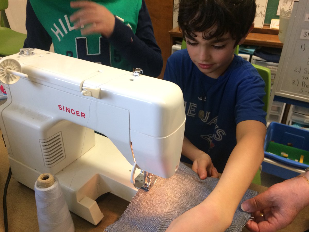 McM_MsT's tweet photo. More pics :) Learning about Fast Fashion isn’t enough... let’s set an example and Upcycle unwanted clothes: bags in all sizes! Yes! Students learning to use sewing machine under guidance of ‘seamstress extraordinaire’ my mom! @tdsb #upcyclegenius #mcmbizday #tlpea #tdsbgc https://t.co/6bVPK1H9et