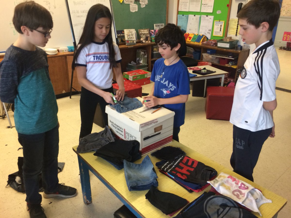 McM_MsT's tweet photo. Wait! Learning about Fast Fashion isn’t enough! Let’s set an example &amp;Upcycle unwanted clothes: bags in all sizes! Ss learn to use sewing machine AND program an augmented reality experience to spread awareness via @MetaverseApp #upcyclegenius #mcmbizday #tlpea #tdsbgc #AR @otffeo https://t.co/gpKqGiIf2j