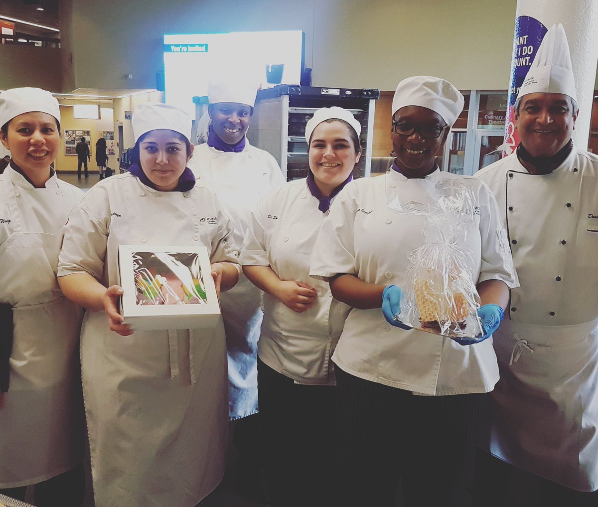 NextChefs's tweet photo. @HumberHRT #bakingstudents save the Easter dinner prep again #bakesale #yummyeats #entrepreneur #mmmgood only 3 dinners to cook now?!? https://t.co/AGHq2v04GI