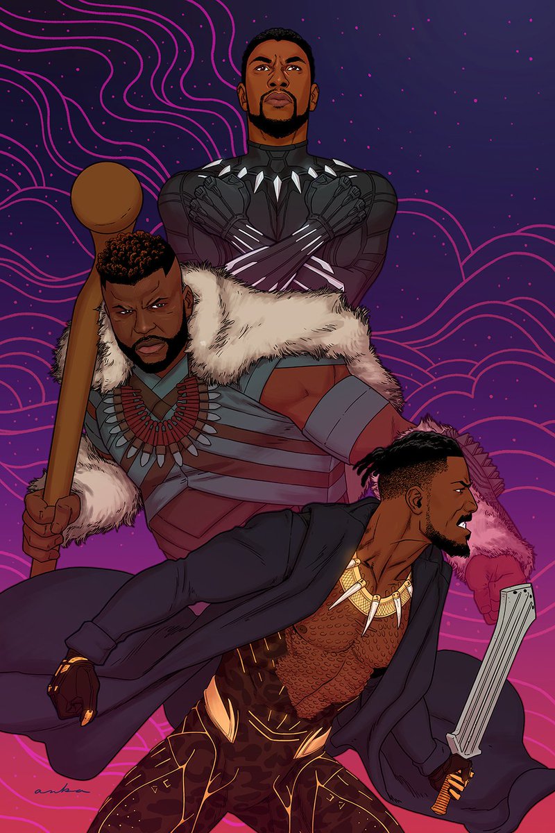Featured artist: Kristafer Anka (@kristaferanka) instagram.com/p/Bg66CnejQQ2/ #BlackPanther #MBaku #Killmonger #WakandaForever #BlackPantherFanArt