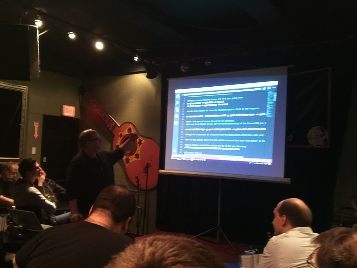 Christophe F. (@_christophe_f) on Twitter photo Great talk about running #java apps on <a href="/Azure/">Microsoft Azure</a> with <a href="/springboot/">Spring Boot</a> by <a href="/bbenz/">Brian Benz</a> at <a href="/torontojug/">Toronto JUG</a> Great talk about running #java apps on <a href="/Azure/">Microsoft Azure</a> with <a href="/springboot/">Spring Boot</a> by <a href="/bbenz/">Brian Benz</a> at <a href="/torontojug/">Toronto JUG</a>