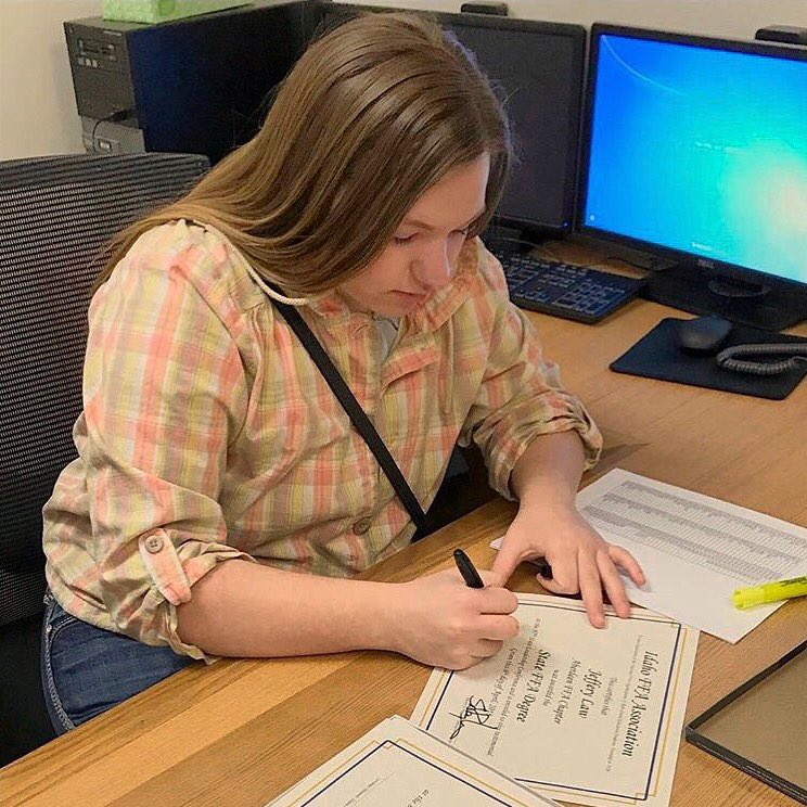 idahoffa's tweet photo. 6 MORE DAYS!! State Degrees are being signed! Who’s getting theirs this year?! #IDFFA #Overcome https://t.co/pTdVCTliM3