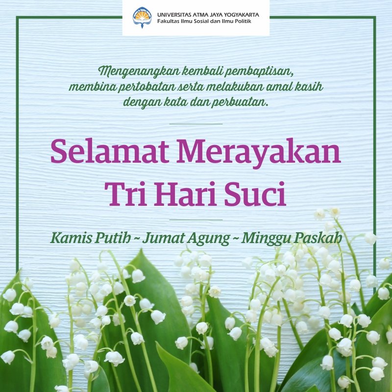 Selamat memasuki Tri Hari Suci _/\_