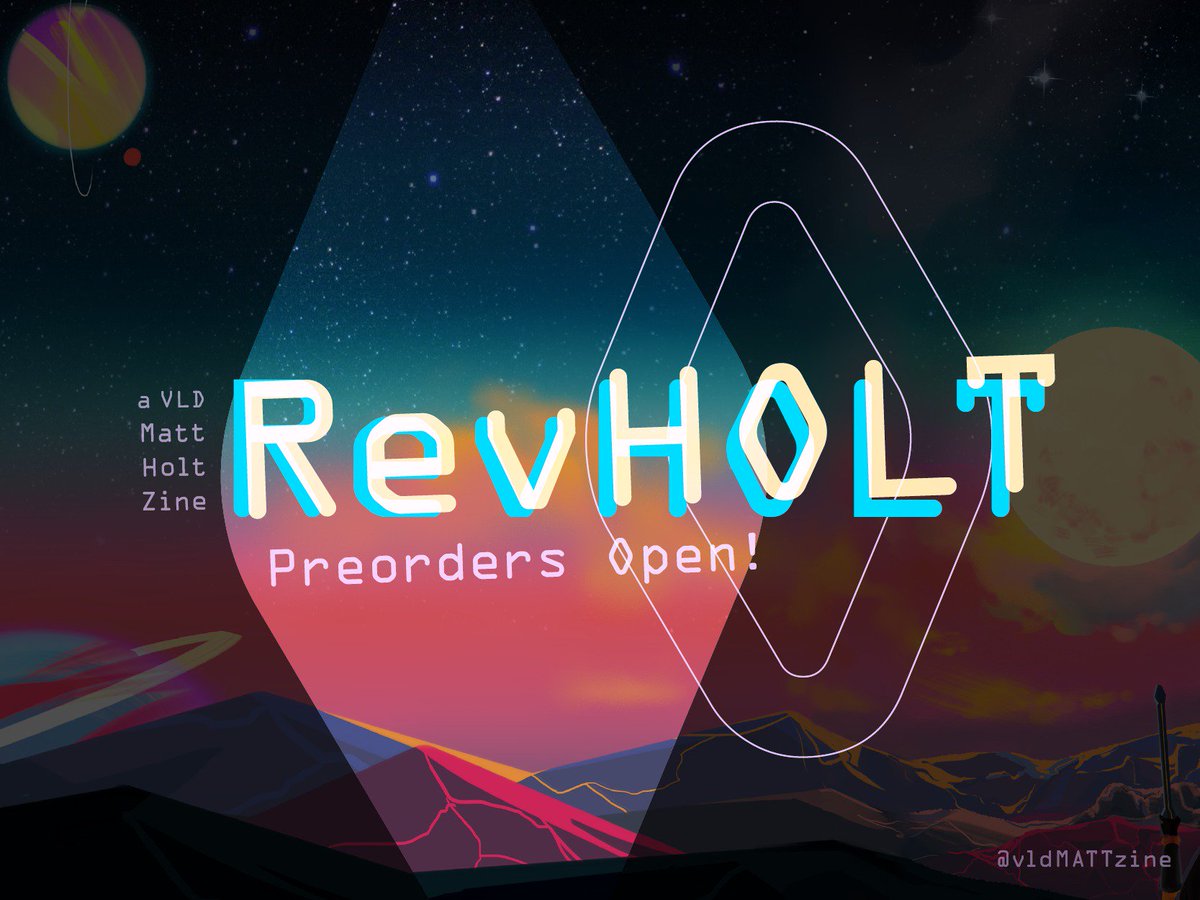 vldMATTzine's tweet photo. [RT=💖] RevHOLT: A VLD Matt Zine preorders are open until April 30! 🌟 84 pages of Matt Holt love; get yours now!  https://t.co/HaPyLFbsDP 

(P.S. RT this post by Apr. 14 be entered in a giveaway! More details in thread.) #vldmatt #mattholt #vld #voltron #giveaway #zine https://t.co/u47wT8CIfn