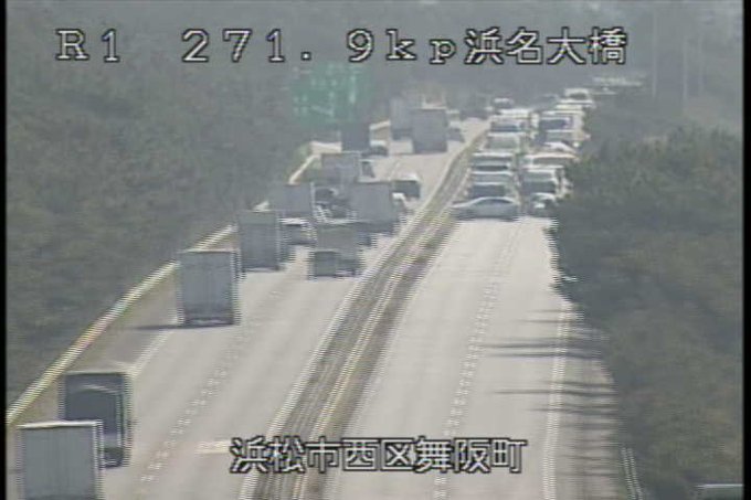 事故 国道1号 浜名バイパス 下り 線馬郡ic付近で事故発生の影響で渋滞中 まとめダネ
