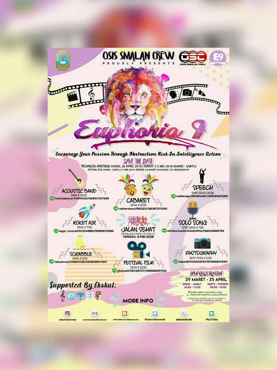 Hi guys!🔊
FYI, E9 sudah buka pendaftaran!✨
So What do you waiting for?😄🙆