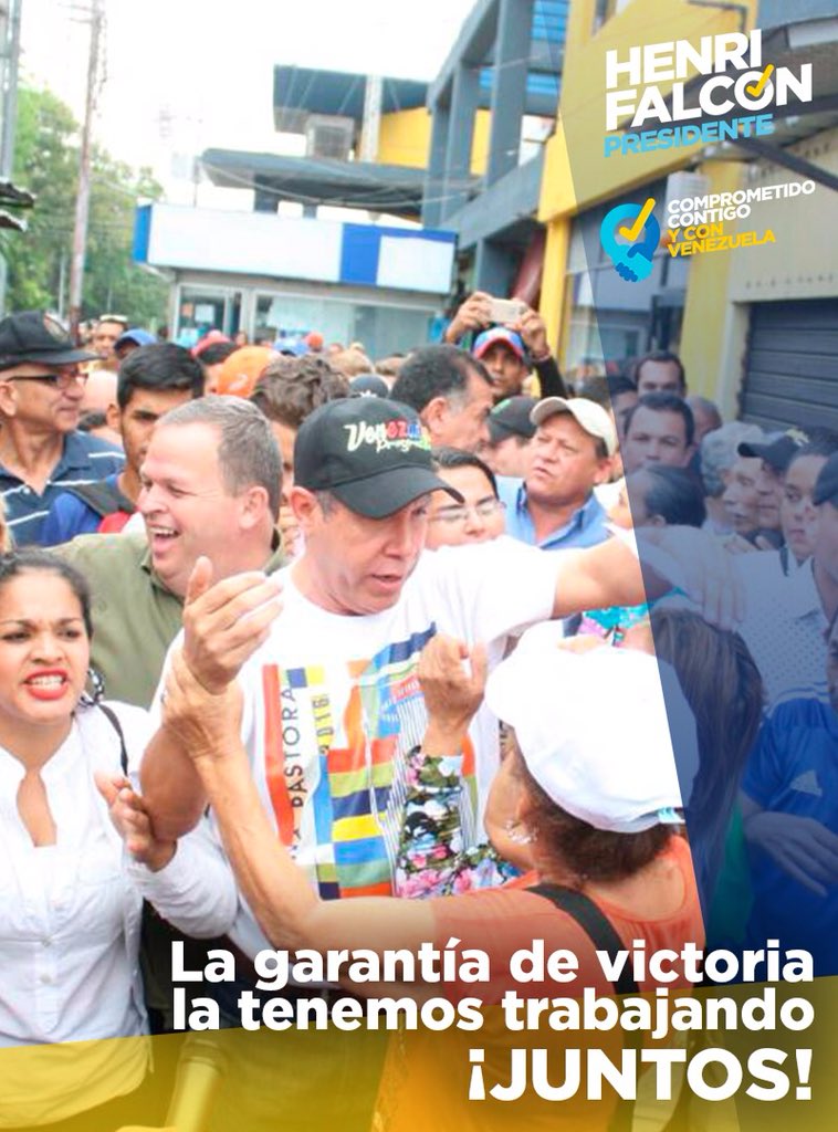 HenriFalconLara's tweet photo. Esto va a ser una marea: ya comienza a serlo. Yo dije: Pueblo es garantía de pueblo, y me fui a la calle; seguiré en las calles y salvaremos a Venezuela #SiVotamosGanamos #ComprometidoConVenezuela https://t.co/3eJ7KYBwpy