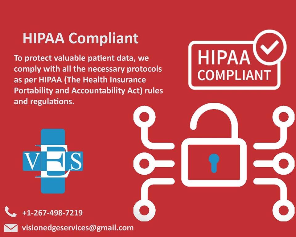 Vision_Edge's tweet photo. To protect valuable #patient_data, we comply with all the necessary #protocols as per #HIPAA (The Health Insurance Portability and Accountability Act) rules and #regulations.
Get details of our #HIPAA_Compliant_Services on our website:
https://t.co/coMBEqvyfW https://t.co/hYJ1nQoUuI