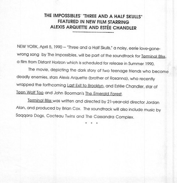 SupercolliderNY's tweet photo. @RoryATXPhillips @the_impossibles @notjesslane We the Impossibles have been using the name for about 30 years. A little late to change now. Here’s some promo stuff from back in the day for your enjoyment. https://t.co/6oBTAPFXBB