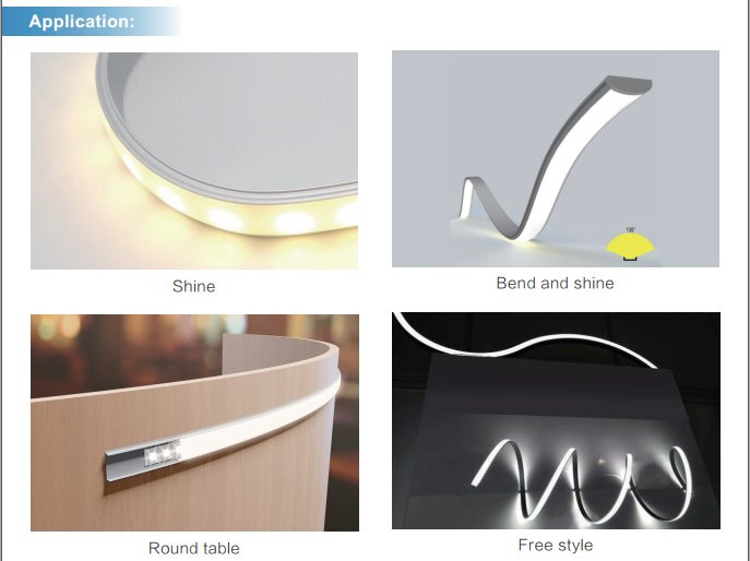 LED flexible profile for decorative lighting  E:sales@hlled.cn Attn: Maggie
