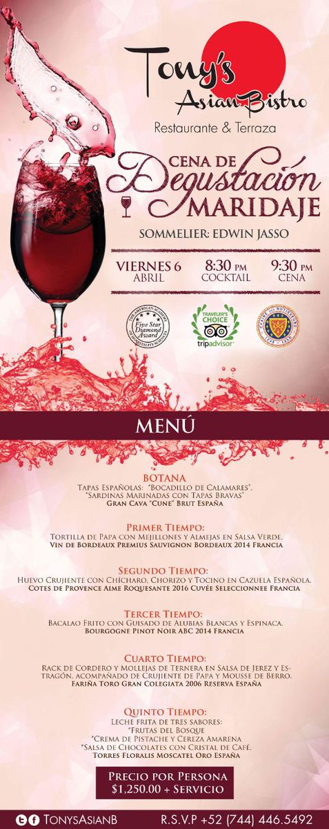 Una #terraza, una #Cenamaridaje y un mundo de experiencias y sabores. <a href="/tonyrullan/">Tony Rullan</a>