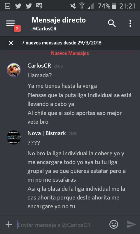 BismarkCevallos's tweet photo. Nuevamente quiere intentar estafarme y ahora es este @CarlosCR001  queriendo botarme de la liga q yo tambien soy organizador diciendl q no hago nada para el cojerce toda la plata Denuncienlo porfa 
Rt para difundi
CUIDADO TAMBIEN ESTAFAN A LOS EQUIPOS DE LA LIGA @LWLChampionship https://t.co/itctEUdizV