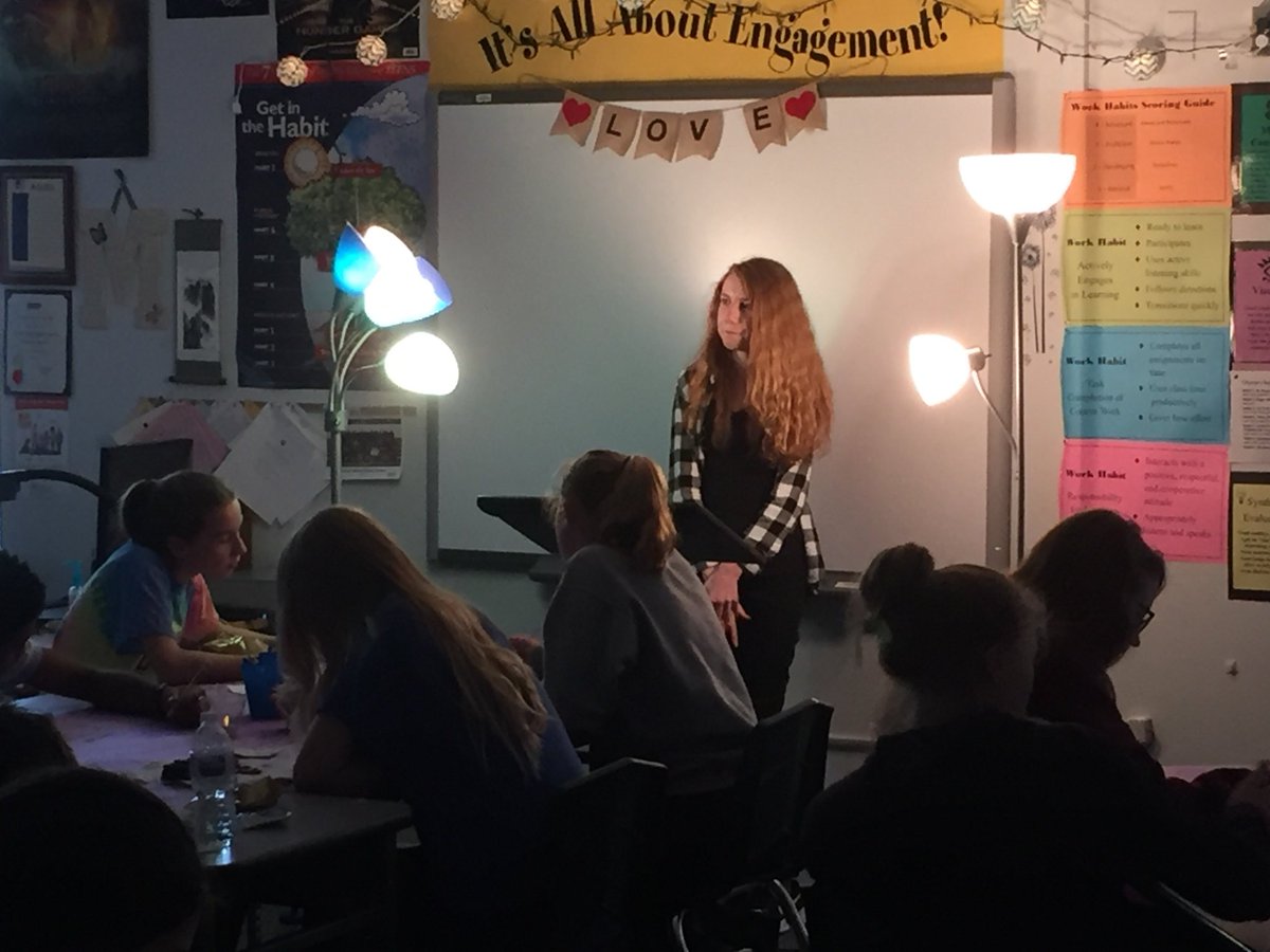 Creativity was on full display during a poetry slam in Mrs. Flavin’s room.
