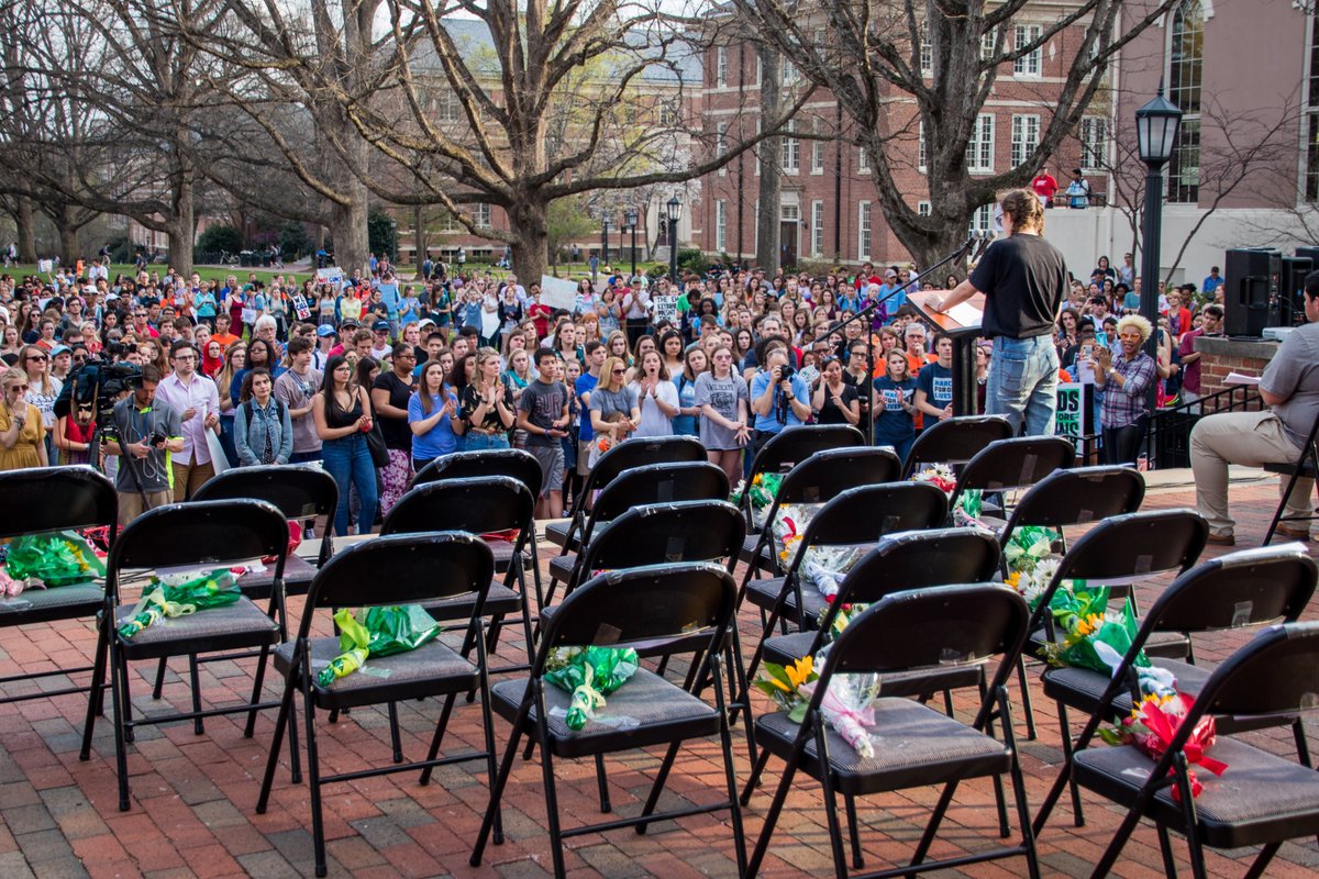 attykat's tweet photo. Survivors, UNC students, legislators and others spoke at the #RallyForOurLives urging #NeverAgain @UNC4MSD @UNC https://t.co/IVpRyIYiXb