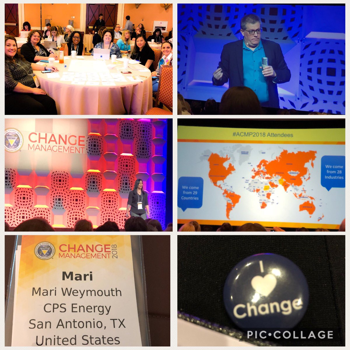 marisolweymouth's tweet photo. Thank You to Association of Change Management Professionals (ACMP) for planning an amazing Change Management conference! CALL TO ACTION:How will YOU execute change leadership &amp; accelerate development of change management as a core competency? #PeopleMatter #PeopleFirst #ACMP2018 https://t.co/8tNhTlAnIO