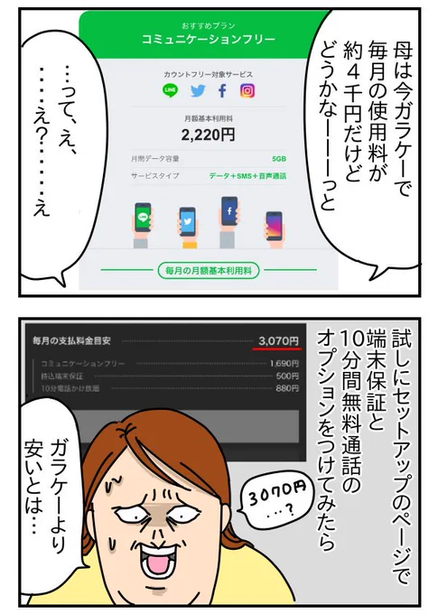 ブログ更新しました→母のスマホデビュー(LINEモバイルのモニター) 