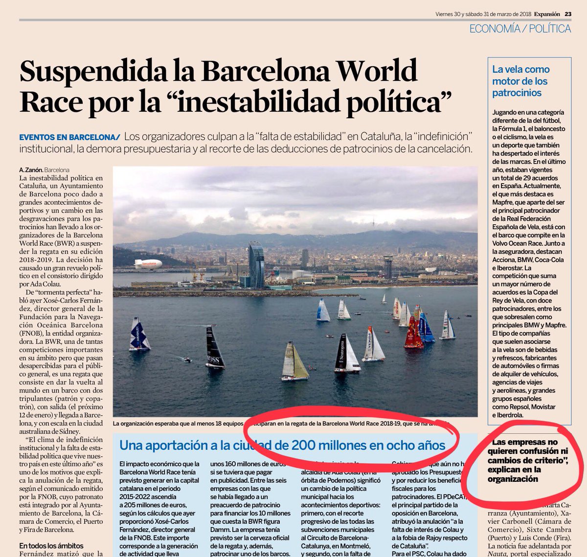 BarrachinaM's tweet photo. Cuando los delirios nacionalistas los pagan los nuevos parados catalanes.
@expansioncom https://t.co/Exvjsehw0o