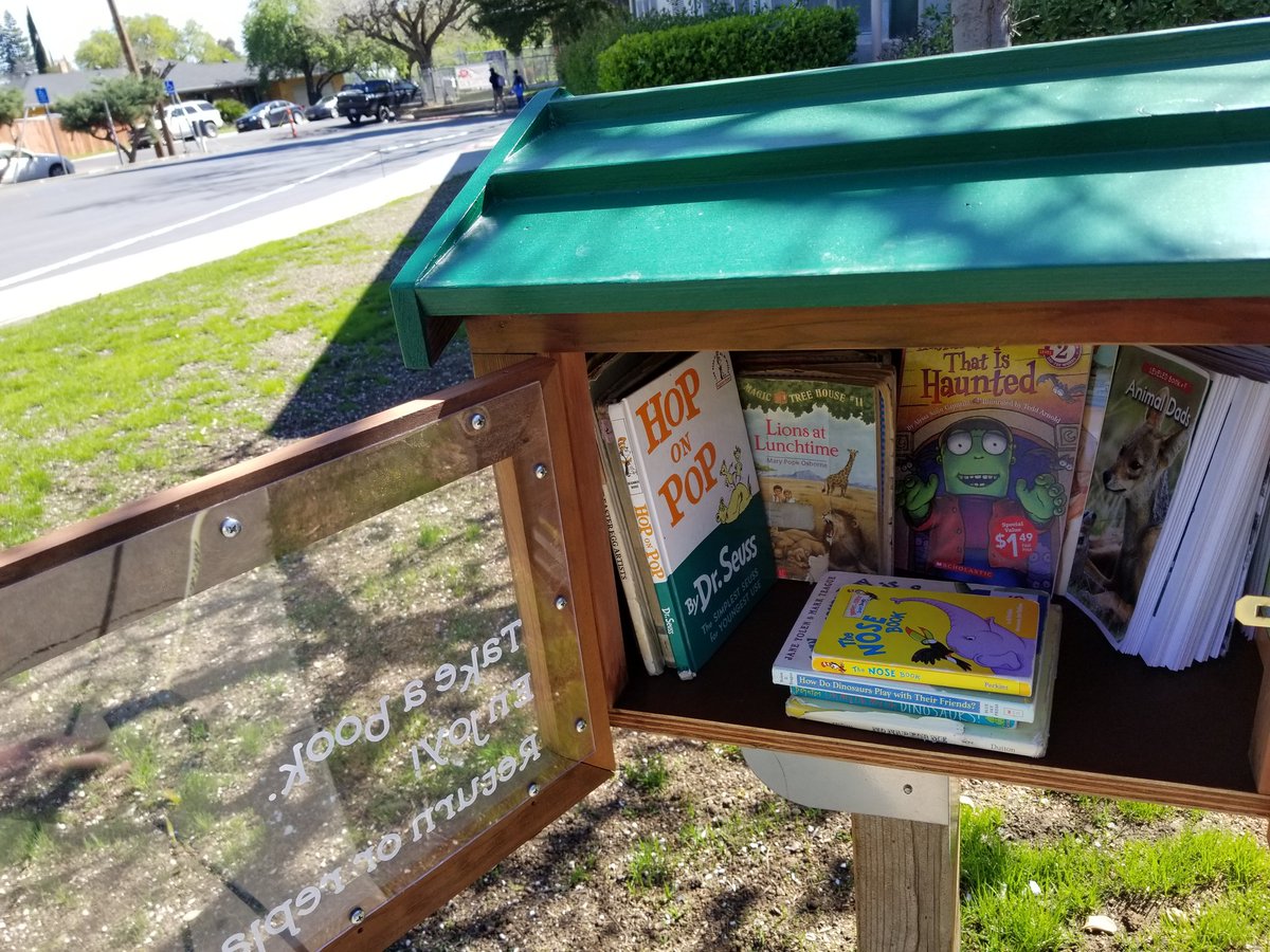 KT_Literacy's tweet photo. I have filled our little free library for the 3rd time this week to ensure our kiddos have plenty of books to enjoy over spring break! The demand is high &amp; so is my excitement! It takes a village! #littlefreelibrary #creatingareadingculture @DrMaryHoward https://t.co/z1UdwIJON5