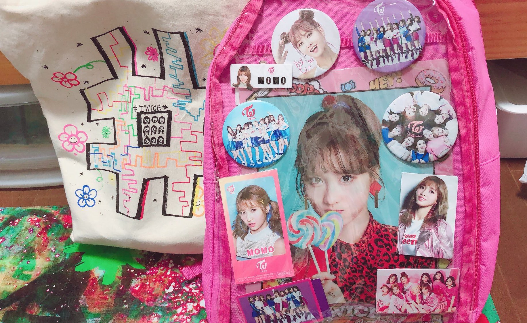 TWICE トートバッグ お渡し会MOMOサイン など