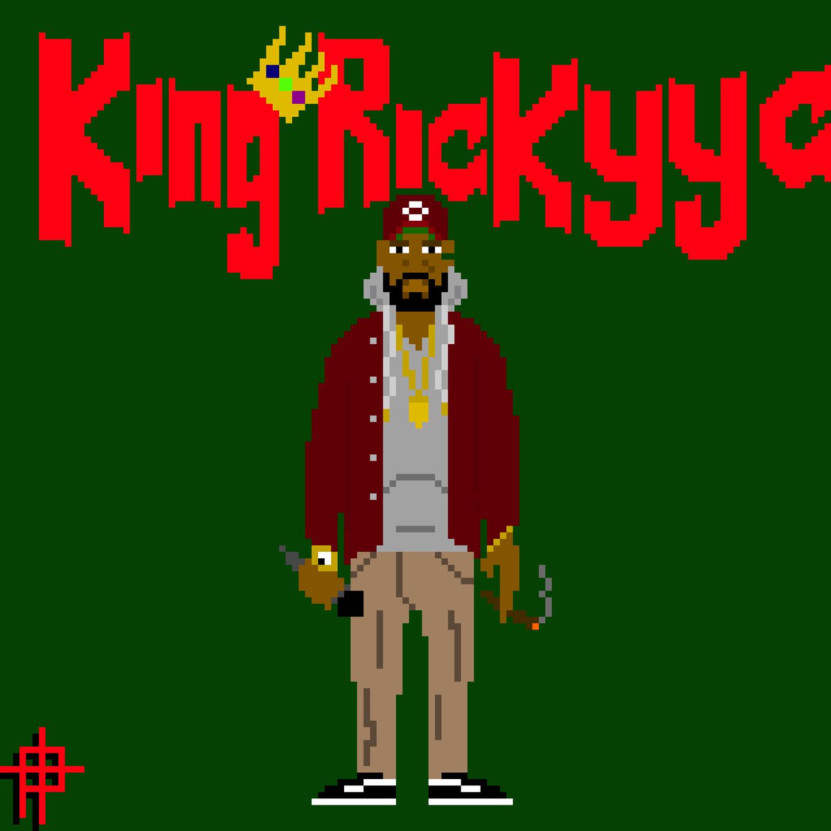 spitcasso's tweet photo. Newest piece for the homie @kingrickyyc #kingrickyyc #8bitart #8bitpiece #spitcasso https://t.co/BBk04bt0HD