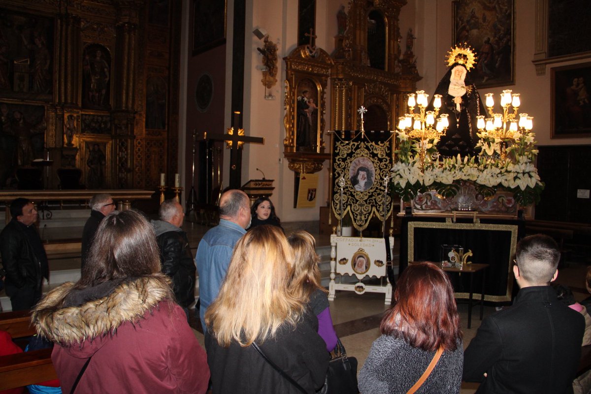 Arganda_Ayto's tweet image. Alrededor de una veintena de personas han participado en la visita guiada por la iglesia San Juan Bautista para conocer los pasos que procesionan en #SemanaSanta en #Arganda