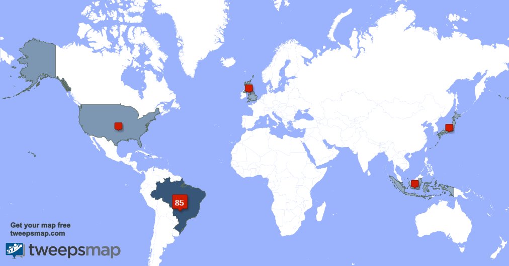Tenho 3 novos seguidores, a partir de Brasil na semana passada tweepsmap.com/!ClickYT_D