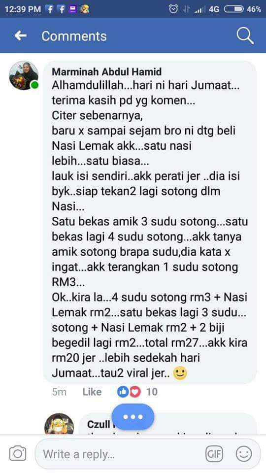 Korang nak tengok betapa dengkinya melayu? Nah kedai makan mak aku baru viral tadi dekat facebook. Dia ingat mak aku buka kedai kecik kecik ni tak main facebook agaknya. Last last tukang post tu kena kecam balik.