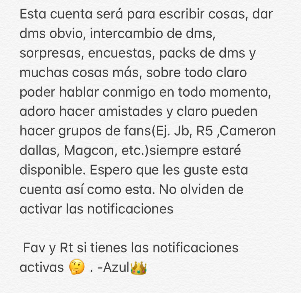 Azullworld's tweet image. ¡ACTIVEN LAS NOTIFICACIONES LINDURAS! 😘 -Azul👑