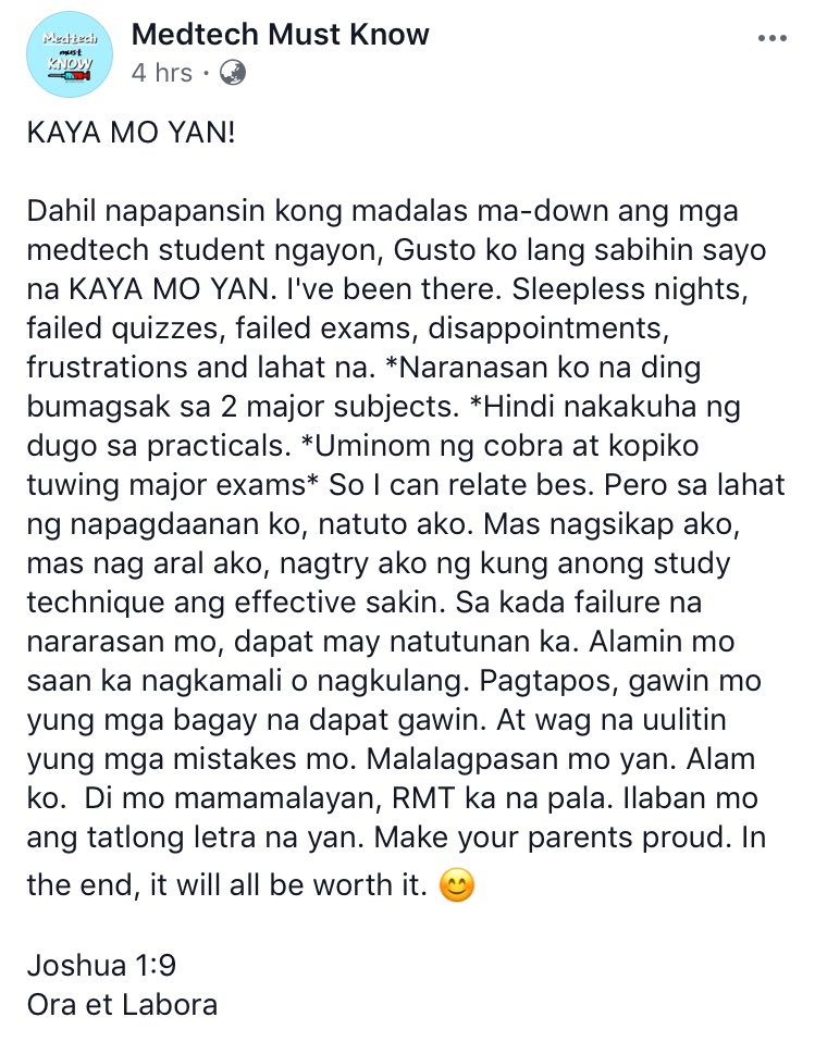 MedtechMustKnow's tweet image. Hindi mo namamalayan, RMT ka na pala. #LabanMedtech