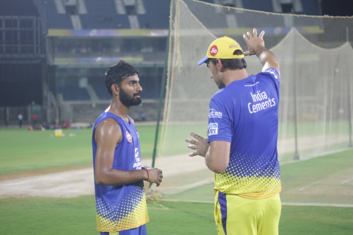 Here's how the Lions sweated it out in Chepauk yesterday! #WhistlePodu #ChepaukDiaries 💛🦁