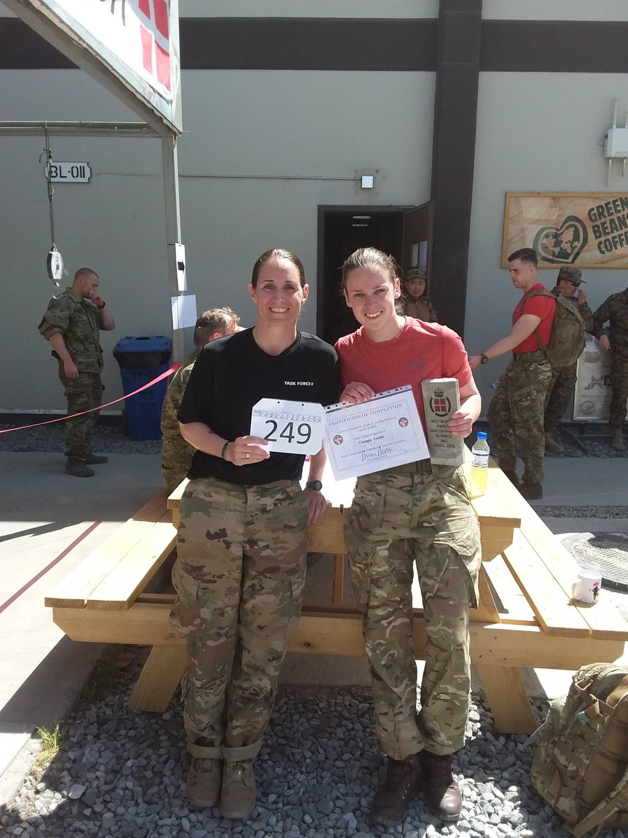 georgia94smith's tweet image. Dancon completed ✔ 16 miles in kit with 10KG in this lovely heat, first female though in 3hrs 21 mins 🇦🇫 #currentlydying #RMP @1RegtRMP #Firstfemale