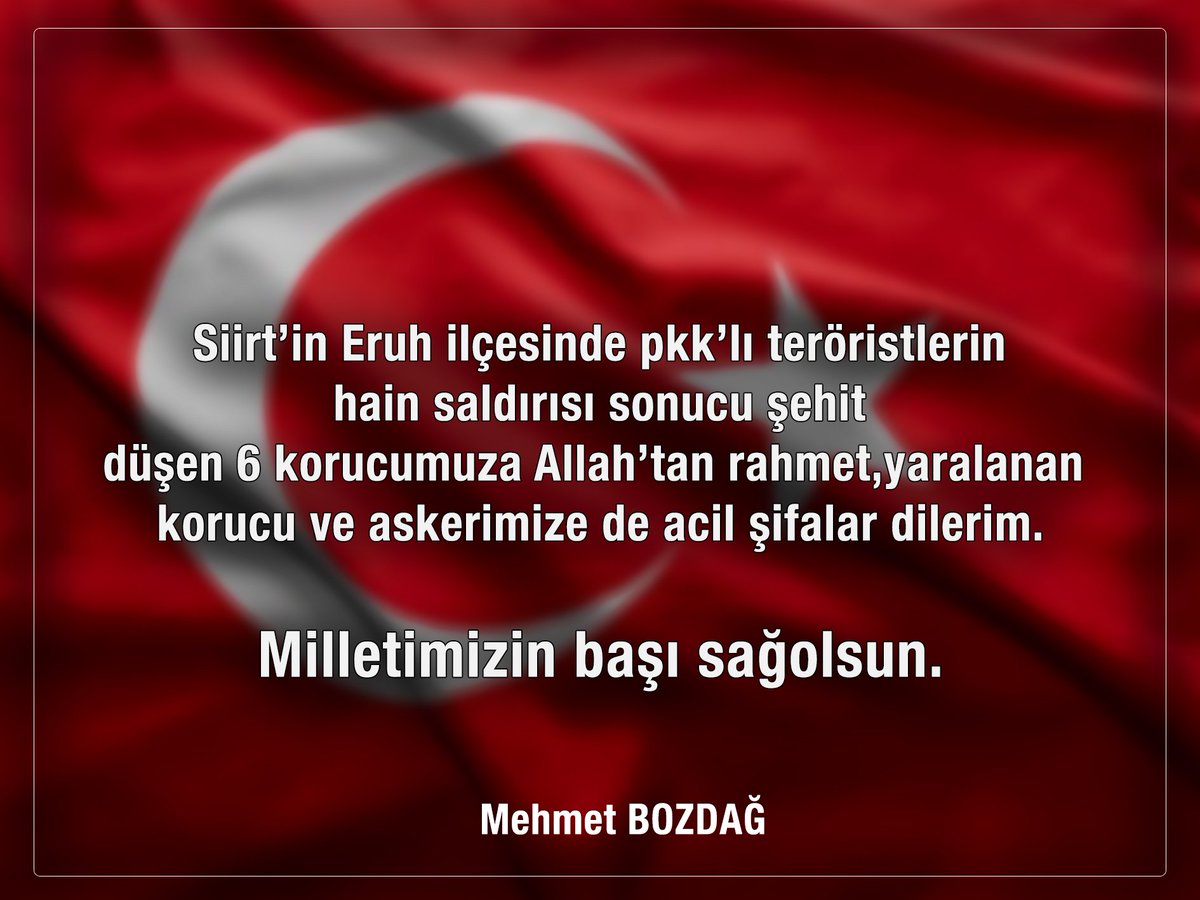 Milletimizin başı sağolsun.