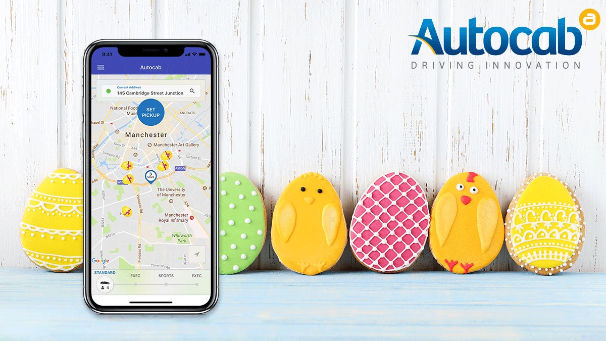 autocabgpc's tweet photo. Don't forget to update your Passenger App's vehicle icons to Easter Eggs and #eggcite your passengers this Easter. #HappyEaster https://t.co/tvvlMBoKNO