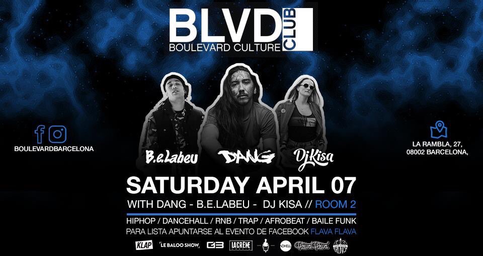 BARCELONA 🇪🇸 
Saturday April 7th huge Nohell party at Boulevard Barcelona with <a href="/dang_frere/">D A N G</a> &amp; <a href="/belabeu/">Le Snoop Dogg de ces bois... Le Pheonix de la #BEU</a> !
#Free before 2am if you post your name and your +1 right there: facebook.com/events/7209332…
