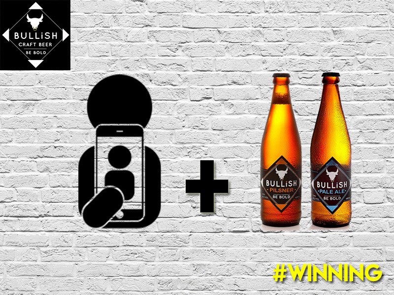 Feeling bold? 

Visit any one of our outlets, snap a pic of you with your favourite #BullishCraftBeer, post it on any of our social media platforms and you could win a FREE case! Winners will be announced right here this Monday. 

So go on, we dare you. 

#BeBold