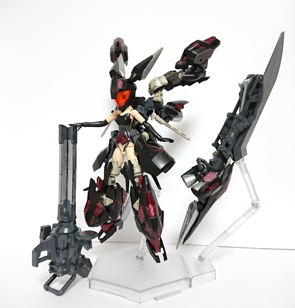 #今月作ったプラモ晒そうぜ 
3人も増えた(*'ω`*)

新しい娘の完成は来月かな(:3_ヽ)_ 