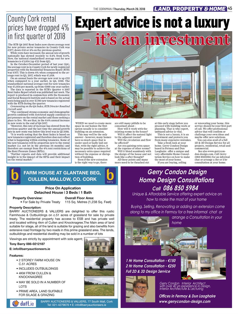 This week's property supplement in the "Corkman" newspaper