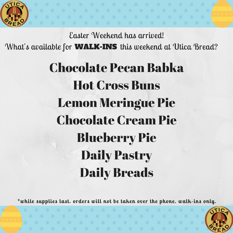 uticabread's tweet photo. #easterweekend #babka #hotcrossbuns #pastry #uticabread #artisanbread #sweettreats https://t.co/4yKX9HXseS