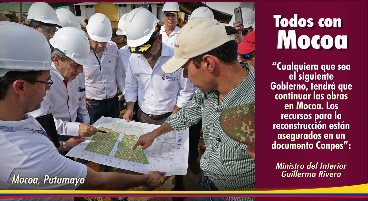 riveraguillermo's tweet image. Es importante recordar que los recursos para #Mocoa están asegurados en un documento Conpes, así que si el Gobierno termina en agosto, el siguiente tiene que terminar con estas obras que están proyectadas y financiadas #AsíAvanzaMocoa